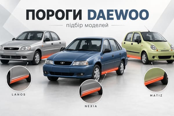 Кузовные пороги Daewoo: особенности подбора для Lanos, Sens, Nexia, Nubira и других моделей