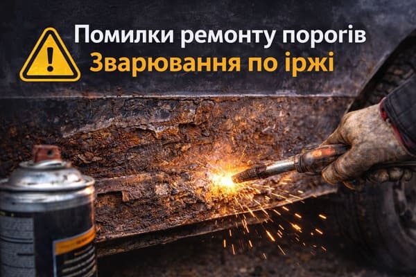 Типові помилки під час ремонту кузовних порогів Ремонт кузовних порогів автомобіля та очищення металу перед зварюванням