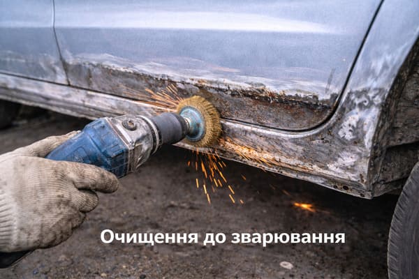 Підготовка автомобіля до зварювання порогів