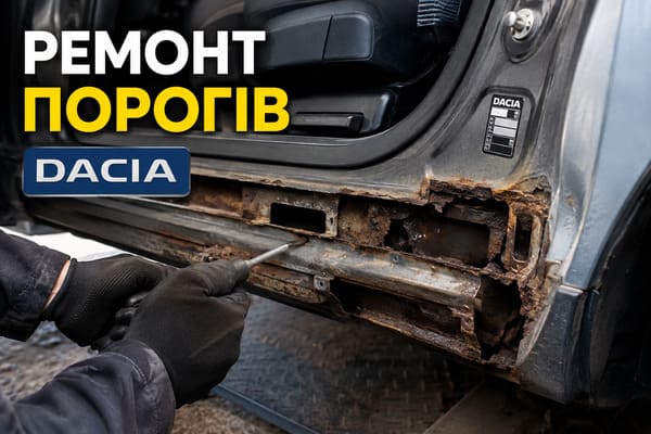 Ремонт порогів Dacia Dokker, Duster, Lodgy, Logan і Sandero