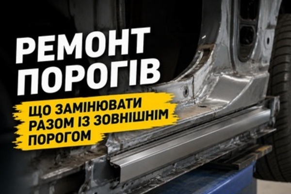 Внутрішній поріг і підсилювач перед встановленням зовнішньої панелі